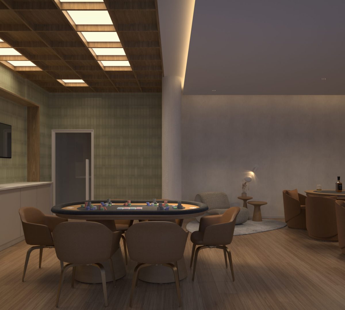 Salão para jogos de cartas