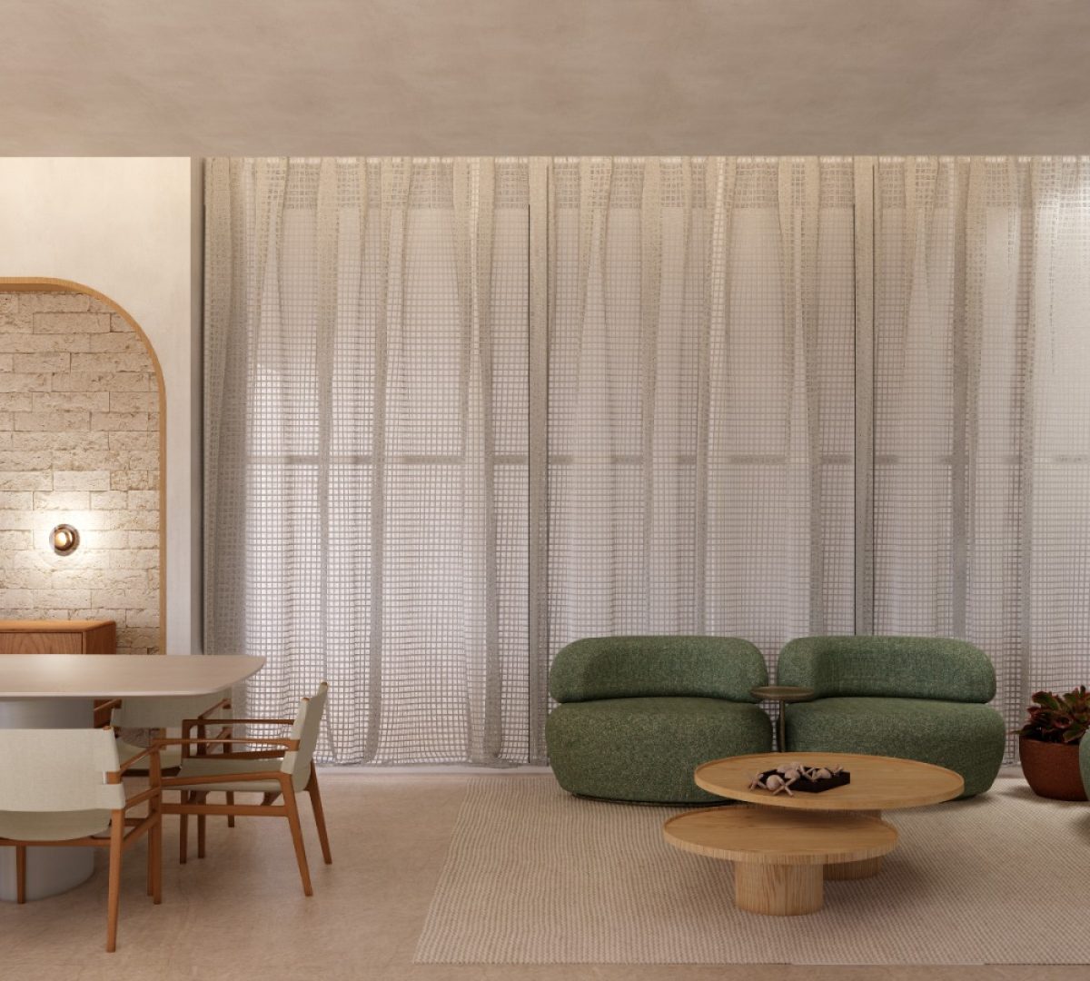 Salão de festas vista foco