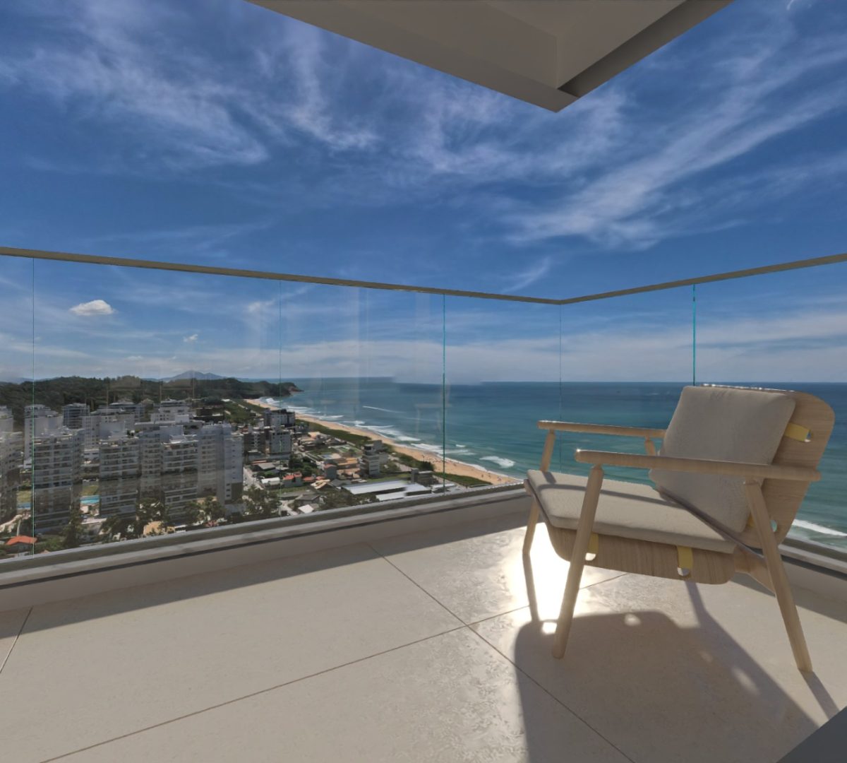 Vista lateral da sacada